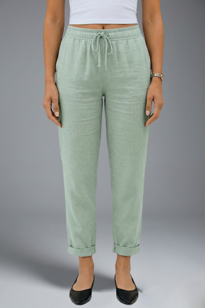 Women's Elasticated Waistband Drawstring Trousers