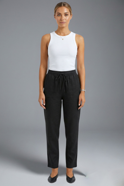 Women's Elasticated Waistband Drawstring Trousers