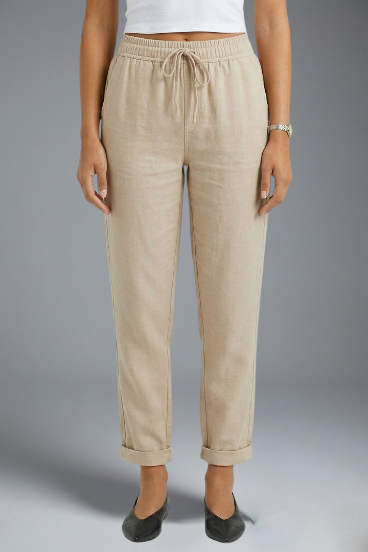 Women's Elasticated Waistband Drawstring Trousers