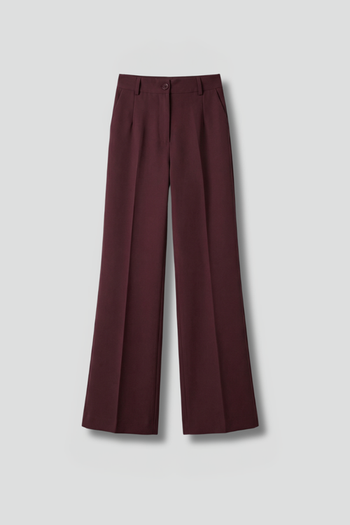 Women’s Trousers with High Waist and Straight Leg
