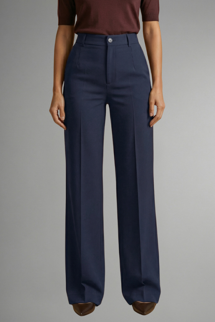 Women's High Waist Straight Leg Trousers