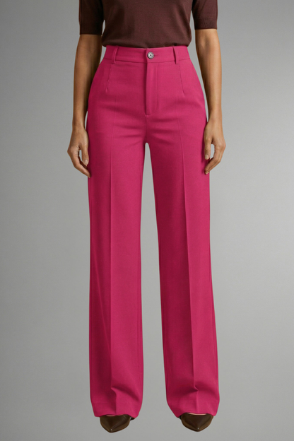 Women's High Waist Straight Leg Trousers