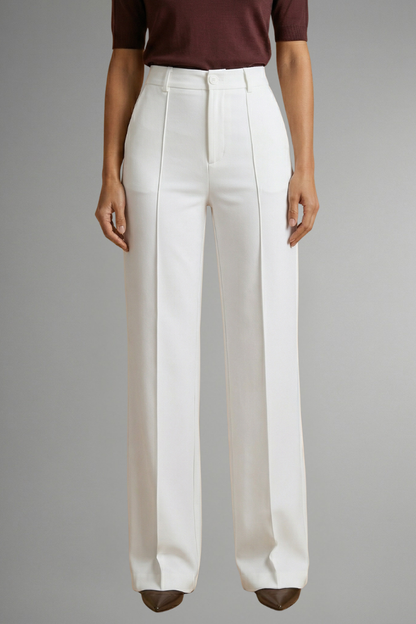 Women's High Waist Straight Leg Trousers