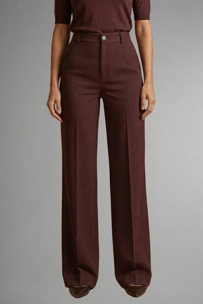 Women's High Waist Straight Leg Trousers