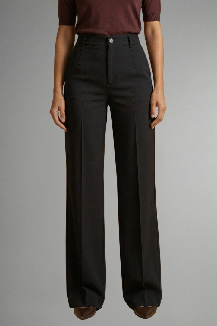 Women's High Waist Straight Leg Trousers