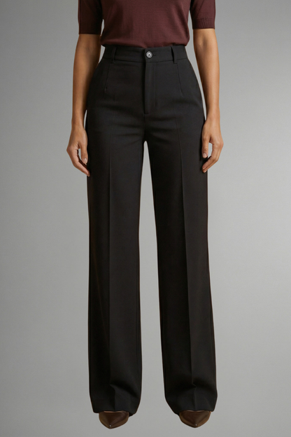 Women's High Waist Straight Leg Trousers