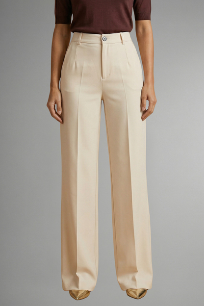 Women's High Waist Straight Leg Trousers
