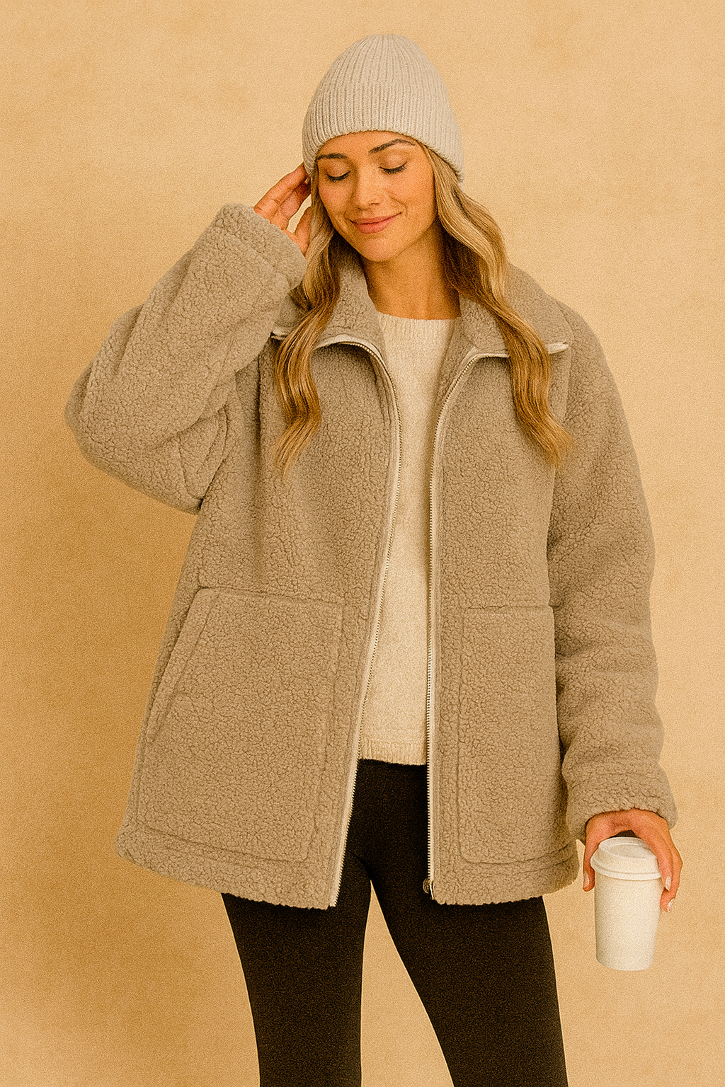 Amélie Dubois | Luxe Teddy Fleece Jacket For Women