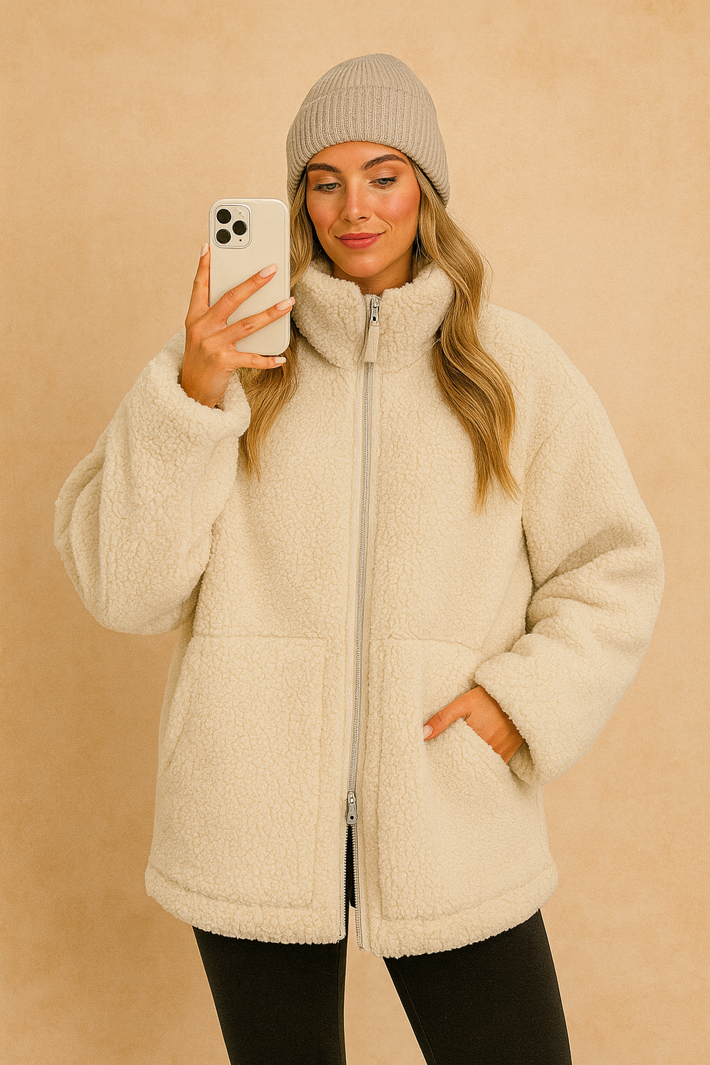 Amélie Dubois | Luxe Teddy Fleece Jacket For Women