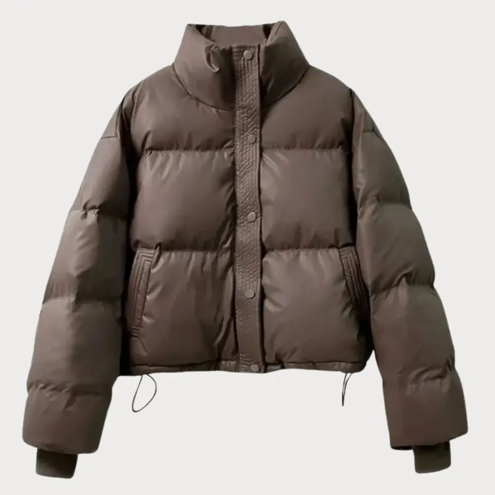 Juliette Moreau | Cropped Puffer Jacket With Luxe Finish For Women