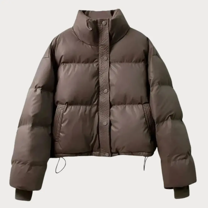 Juliette Moreau | Cropped Puffer Jacket With Luxe Finish For Women
