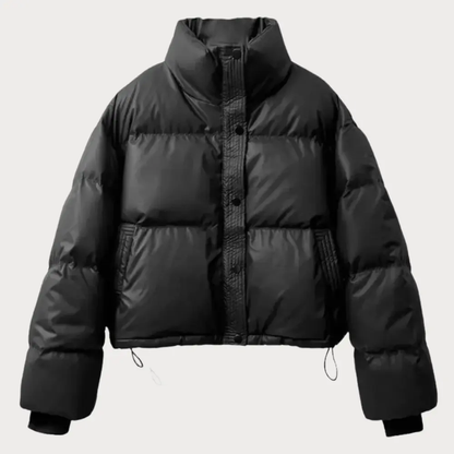 Juliette Moreau | Cropped Puffer Jacket With Luxe Finish For Women