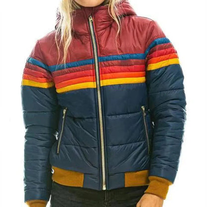 Luca Moretti | Retro Hooded Puffer Jacket For Women