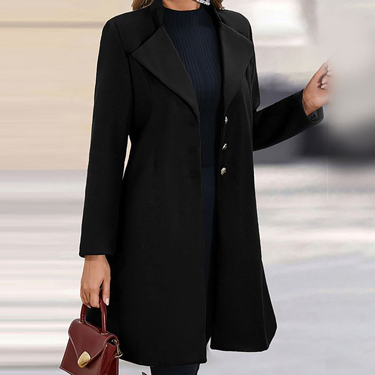 Elise Hartley | Tailored Longline Wool-Blend Coat For Women