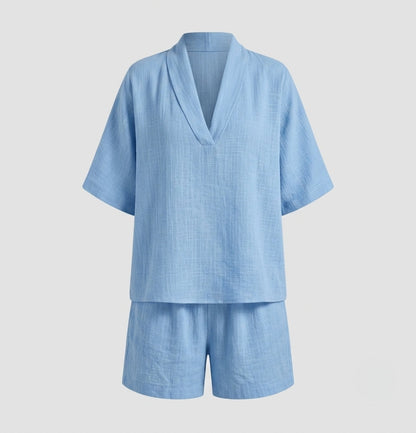 Zoe Mitchell | Linen Two-Piece Shorts Set For Women