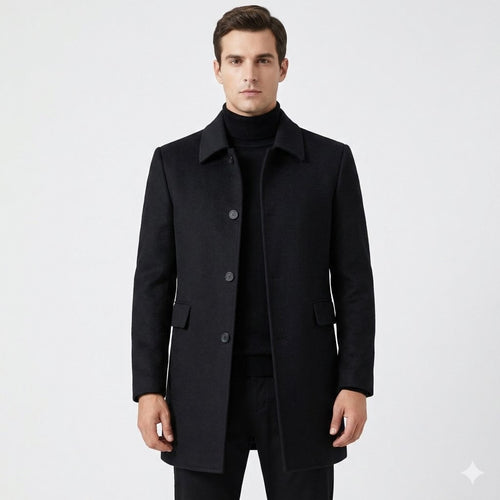 Oliver Beaumont | Classic Wool Overcoat For Men