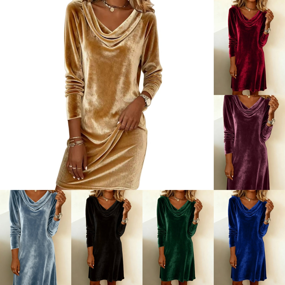 Ruby Thompson | Velvet Midi Cocktail Races Dress For Women