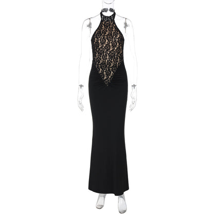 Evie Sharpe | Lace Halterneck Maxi Dress For Women