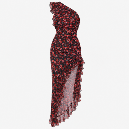 Alice Walker | Floral Ruffle Maxi Dress For Women