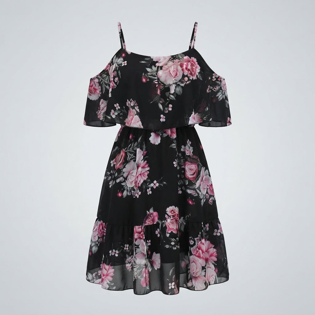 Women's Ruffled Floral Summer Dress