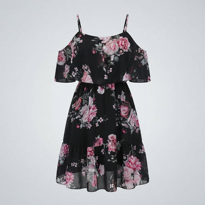 Women's Ruffled Floral Summer Dress