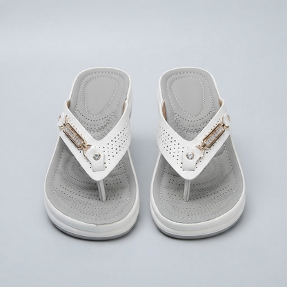 Ashleigh Cooper | Comfort Wedge Flip Flop Sandals For Women