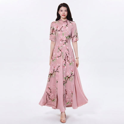 Ashleigh Williams | Floral Print Maxi Races Dress For Women