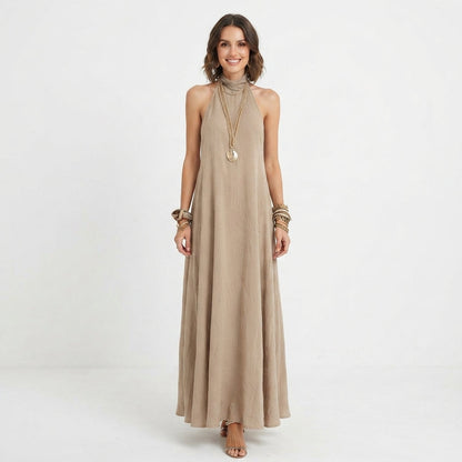 Ava Taylor | Bohemian Halter Maxi Races Dress For Women