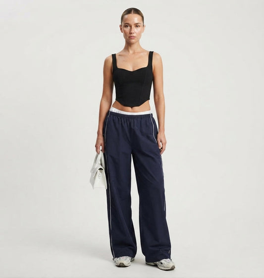 Brooke Sanderson | Baggy Track Pants with Side Stripe For Women