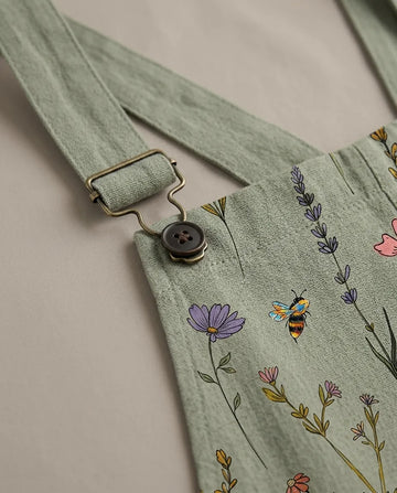 Casual Woven Jumpsuit with Straps and Patch Pockets