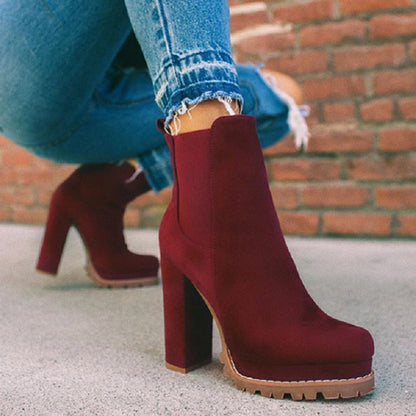 Vivienne Sinclair | Platform Heel Ankle Boots For Women