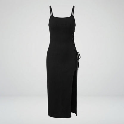 Charlotte Murphy | Sexy High Slit Halter Maxi Dress For Women