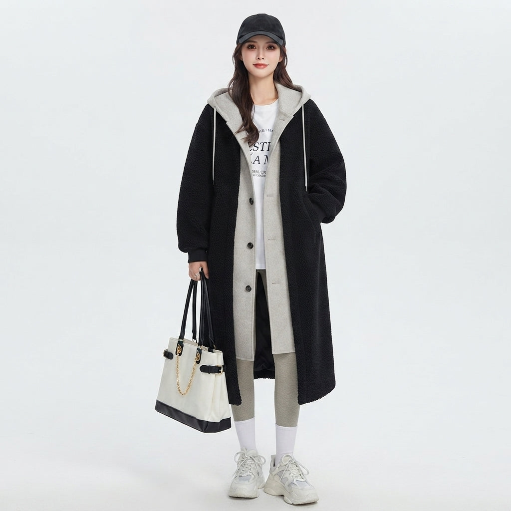 Charlotte Reid | Hooded Teddy Overcoat For Women