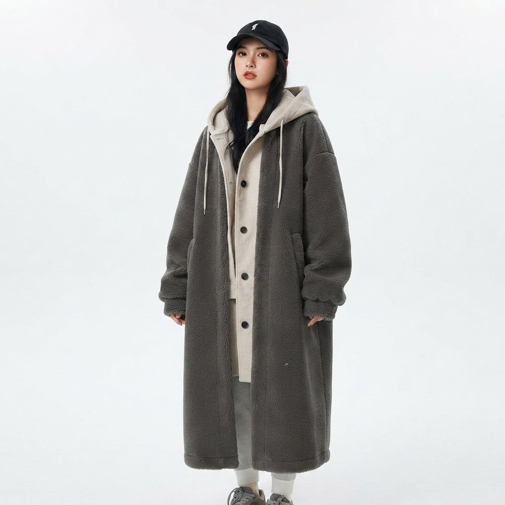 Charlotte Reid | Hooded Teddy Overcoat For Women