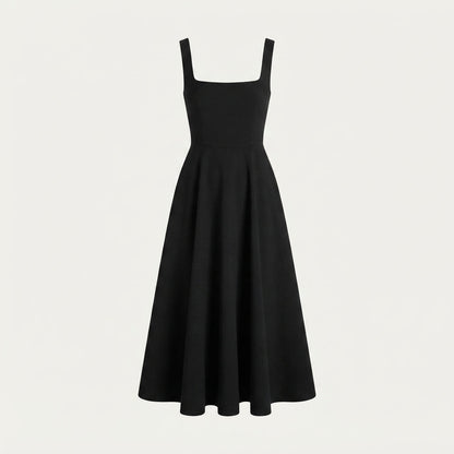 Chloe Harrington | Elegant Black Midi Formal Dress For Women