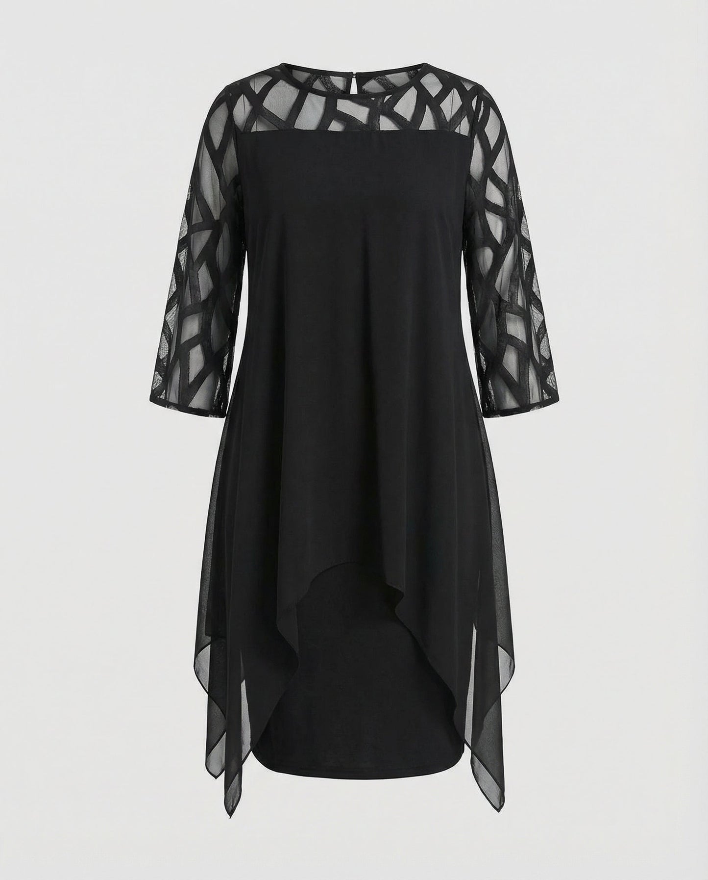 Ava Harrington | Mesh Sleeve Cape Mini Dress For Women