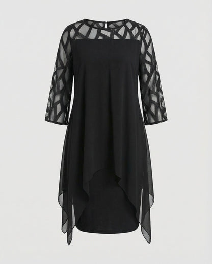Ava Harrington | Mesh Sleeve Cape Mini Dress For Women
