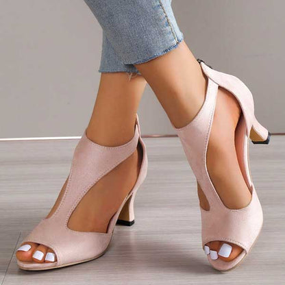Sofia Laurent | Elegant Open Toe Heels For Women