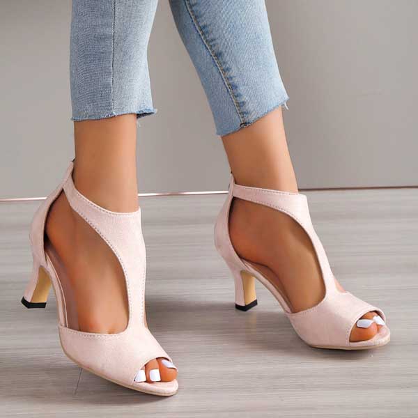 Sofia Laurent | Elegant Open Toe Heels For Women
