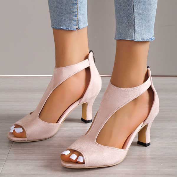 Sofia Laurent | Elegant Open Toe Heels For Women