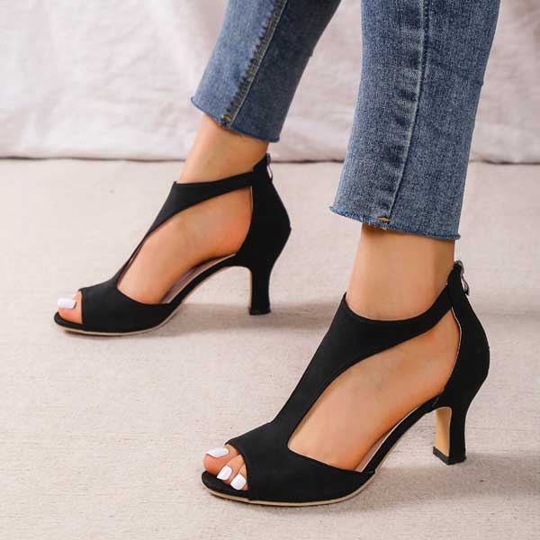 Sofia Laurent | Elegant Open Toe Heels For Women