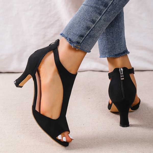 Sofia Laurent | Elegant Open Toe Heels For Women