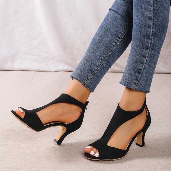 Sofia Laurent | Elegant Open Toe Heels For Women