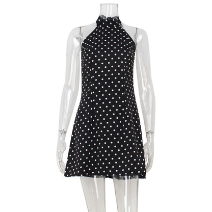 Freya Bennett | Polka Dot Halter Mini Dress For Women