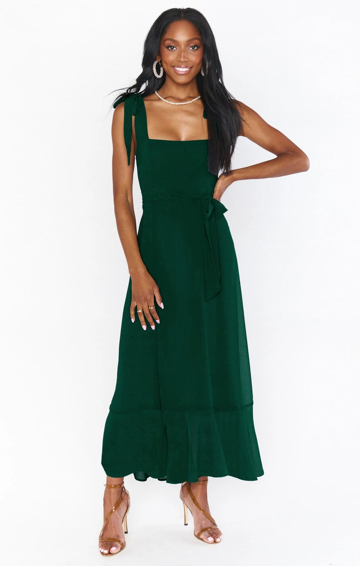 Phoebe Turner | Square Neck Midi Dress For Women