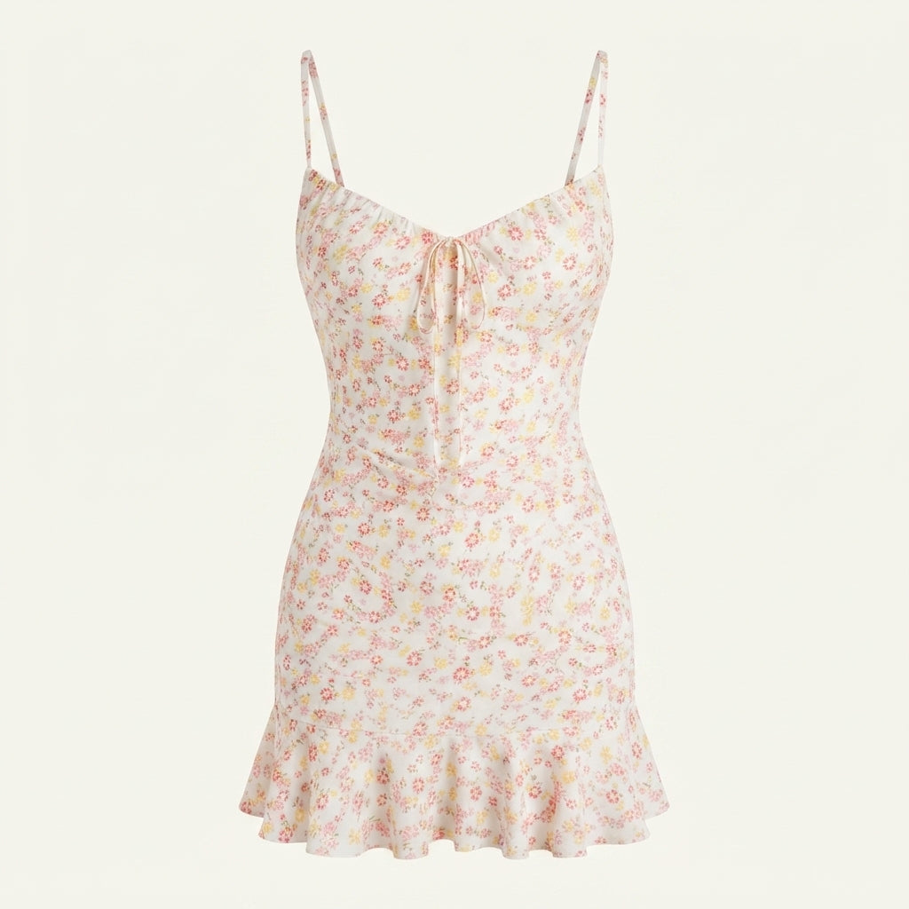 Eleanor Sheridan | Floral Summer Dress With Ruffle Hem For Women