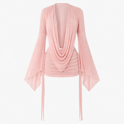 Georgina Jones | Deep V-Neck Backless Mini Dress For Women