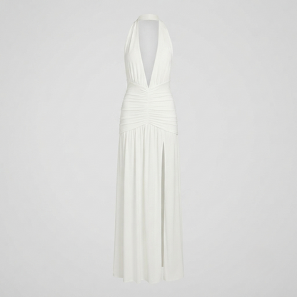 Charlotte Reid | Plunge Halter Maxi Dress For Women