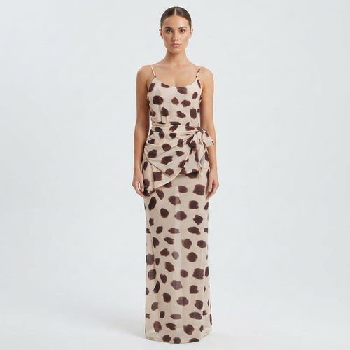 Hannah White | Polka Dot Maxi Races Dress For Women