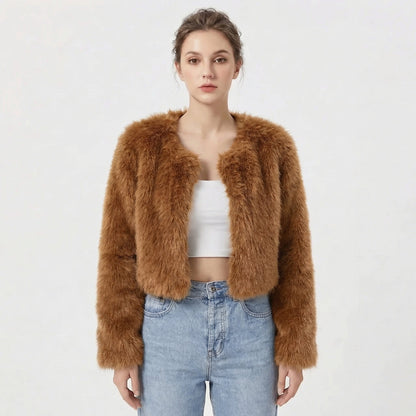 Camille Laurent | Luxe Faux Fur Jacket For Women